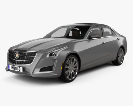 Cadillac CTS with HQ interior 2016 3D model