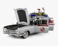 Автомобиль Охотников за привидениями ECTO-1 с детальным интерьером и двигателем 3D модель