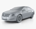 Cadillac XTS mit Innenraum 2016 3D-Modell clay render