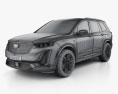 Cadillac XT6 Luxury 2022 3D-Modell wire render
