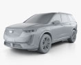 Cadillac XT6 Luxury 2022 3D模型 clay render
