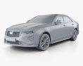 Cadillac CT4 V 2022 3D模型 clay render