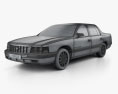 Cadillac DeVille Concours 1999 3D модель wire render