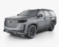 Cadillac Escalade Luxury 2022 3d model wire render