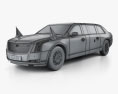 Cadillac US Presidential State Car 2022 3d model wire render
