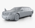 Cadillac US Presidential State Car 2022 3d model clay render