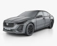 Cadillac CT5 V 2022 3D-Modell wire render