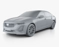 Cadillac CT5 V 2022 3D模型 clay render