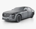 Cadillac CT6 CN-spec 2023 Modello 3D wire render