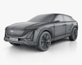 Cadillac Lyriq Концепт 2023 3D модель wire render