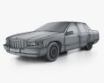 Cadillac Fleetwood Brougham 1996 3d model wire render