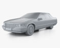 Cadillac Fleetwood Brougham 1996 3d model clay render