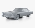 Cadillac Fleetwood Sixty Special Brougham 1969 Modèle 3d clay render