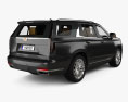 Cadillac Escalade Luxury with HQ interior 2024 3D 모델  back view