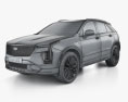 Cadillac XT4 Sport US-spec 2024 3D модель wire render