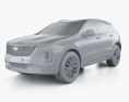 Cadillac XT4 Sport US-spec 2024 3d model clay render
