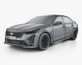 Cadillac CT5 V Blackwing 2024 3D模型 wire render