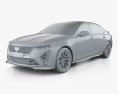 Cadillac CT5 V Blackwing 2024 Modello 3D clay render