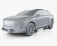 Cadillac Optiq 2024 3d model clay render