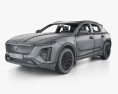 Cadillac GT4 with HQ interior 2024 3d model wire render