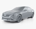 Cadillac CT5-V Blackwing 2025 Modello 3D clay render