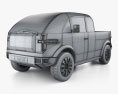 Canoo Pickup 2024 Modelo 3d wire render