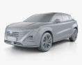 Changan Uni-t 2023 3D модель clay render