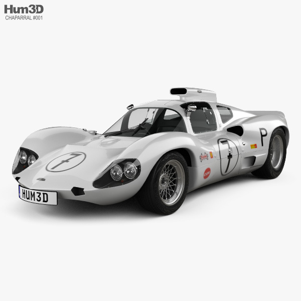 Chaparral 2D Auto da corsa 1966 Modello 3D