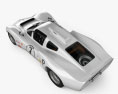 Chaparral 2D Гоночный автомобиль с детальным интерьером 1966 3D модель top view