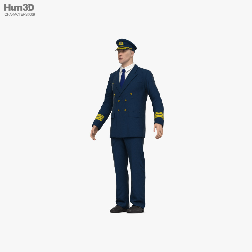 Piloto de avión Modelo 3D