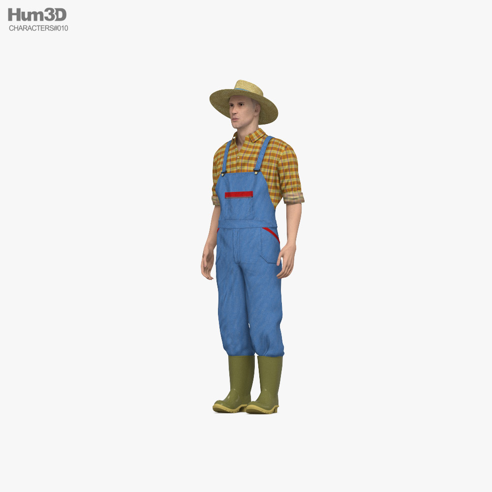 Agricultor Modelo 3d