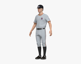 Бейсболист 3D модель