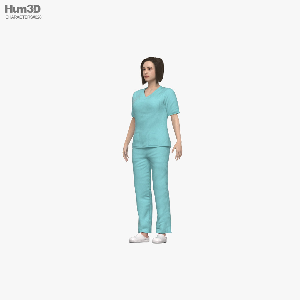 护士 3D模型