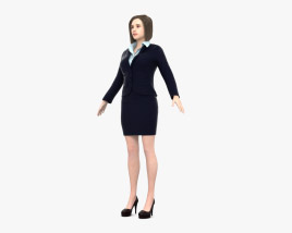 Mulher de negócios Modelo 3d