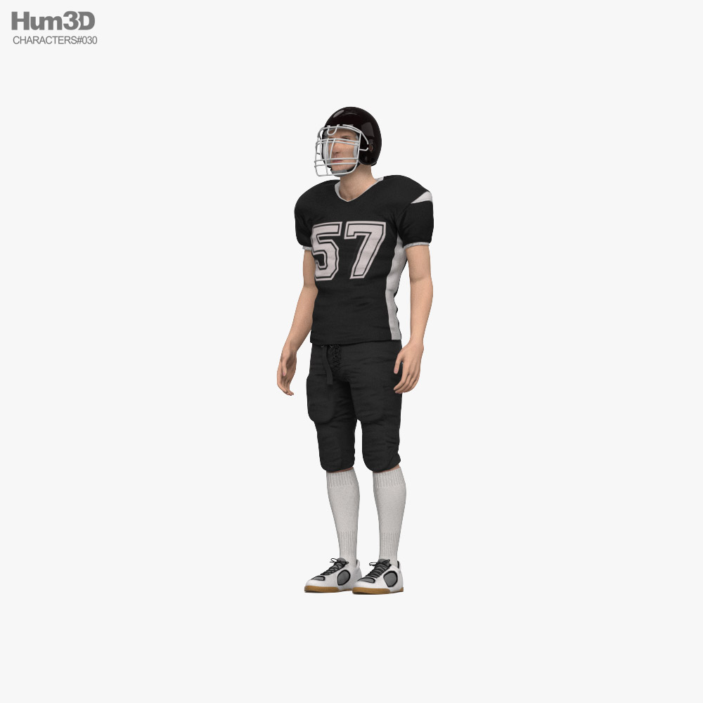 アメリカンフットボール選手 3Dモデル