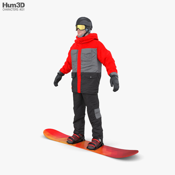 Snowboarder 3D model