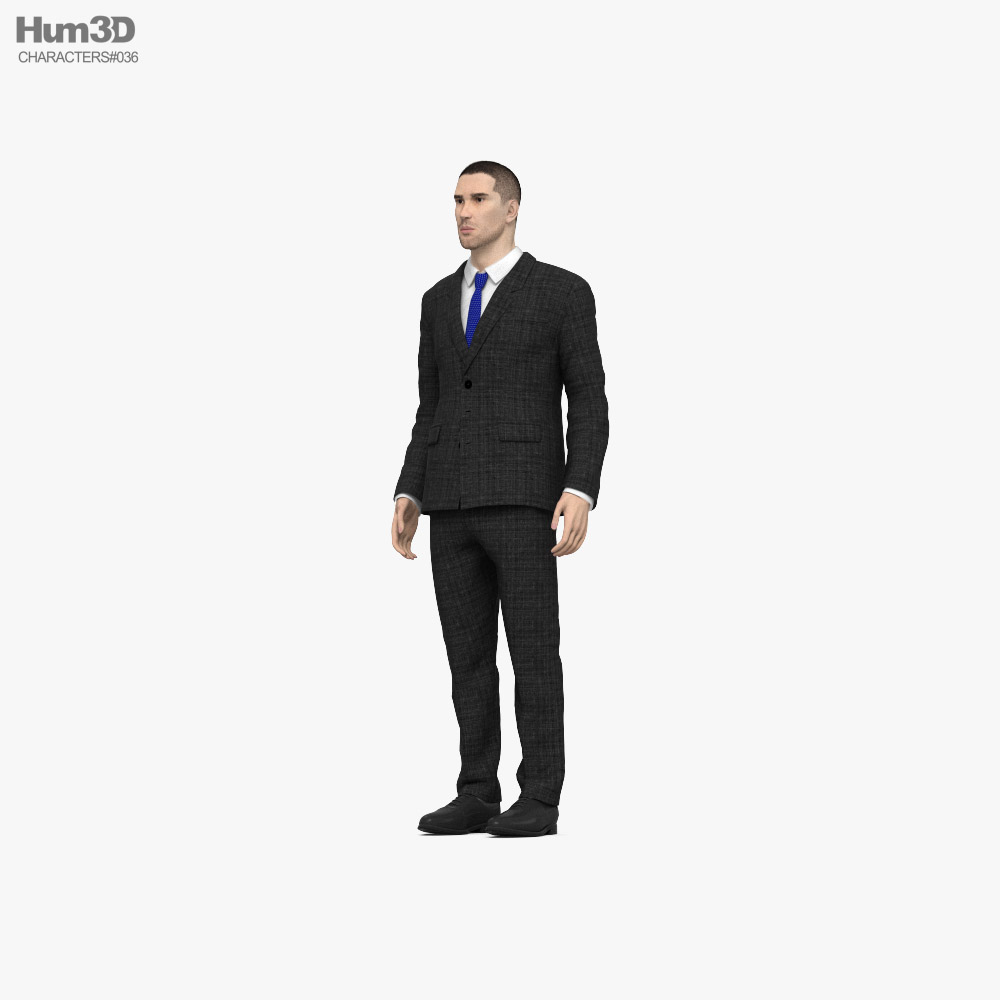 Homme en costume Modèle 3D