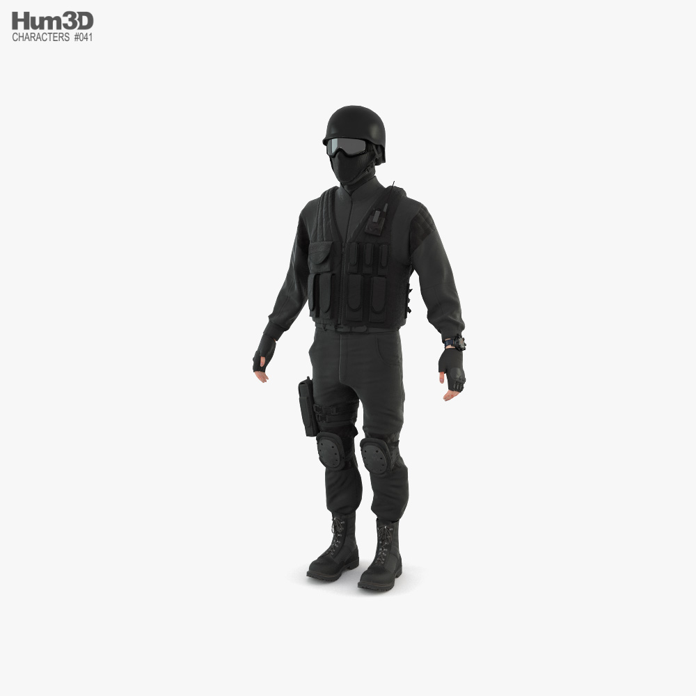 Poliziotto della SWAT Modello 3D