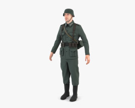 Soldat allemand de la Seconde Guerre mondiale Modèle 3D