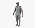 Советский солдат времен Второй мировой войны 3D модель