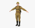 WW2 soldato sovietico Modello 3D