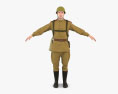 Радянський солдат Другої світової війни 3D модель