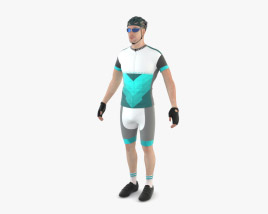 Racing Cyclist 3D model