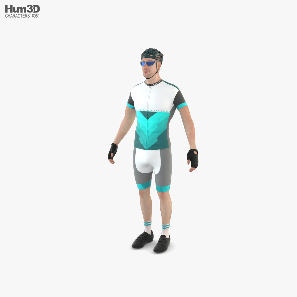 Racing Cyclist 3d model