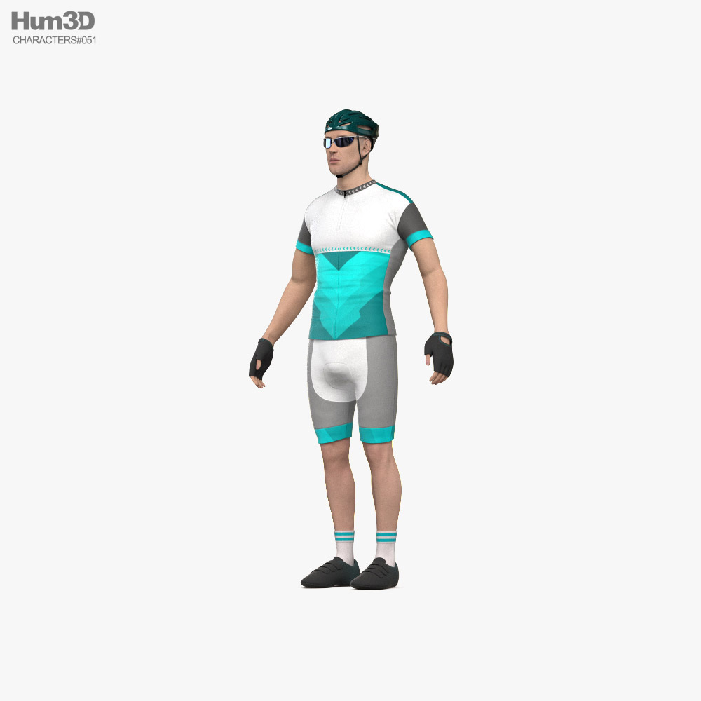 Велогонщик 3D модель