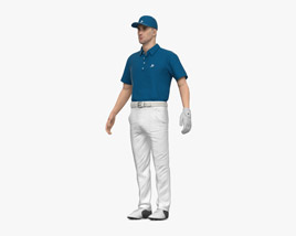 Jogador de Golfe Modelo 3d