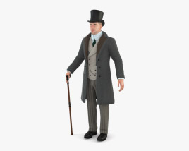 Мужчина Викторианской эпохи 3D модель