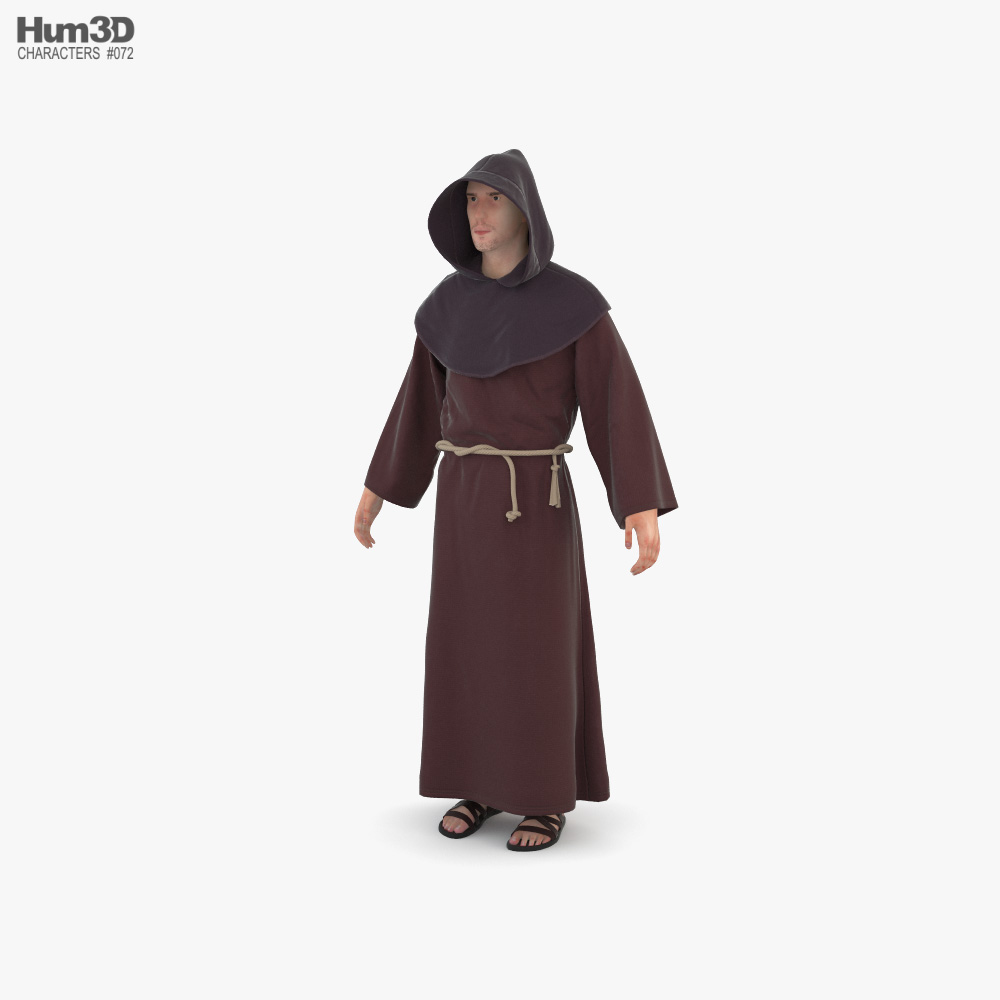Catholic Monk 3D model