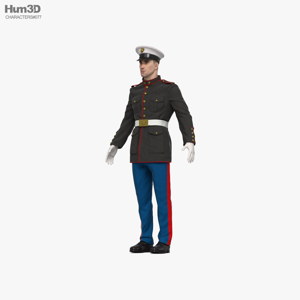 美国海军陆战队士兵 3D模型
