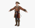 海賊キャプテン 3Dモデル